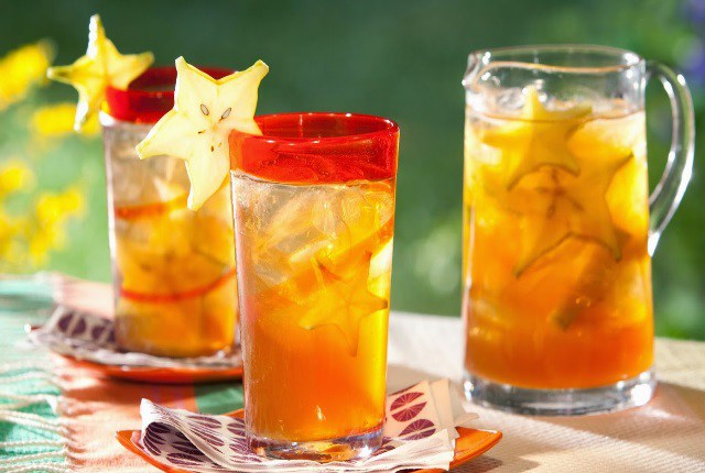 hibisco, carambola y naranja Agua
