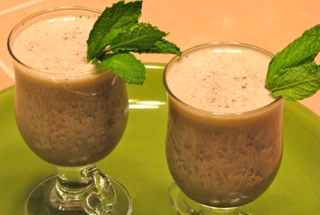 Batido de chocolate y menta