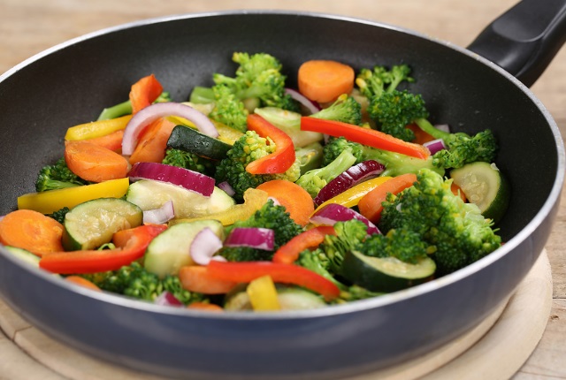 Comer verduras cocidas