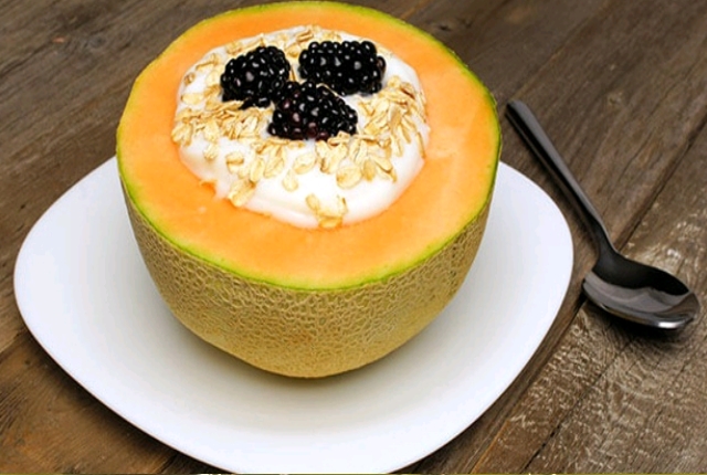 El yogur enriquecido Cantaloupe