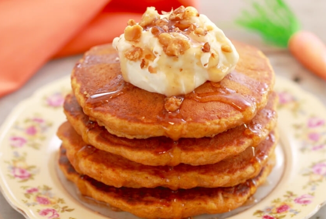 Pastel zanahoria Panqueques