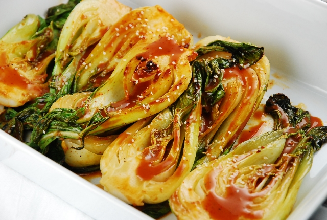 Picante Bok Choy como guarnición