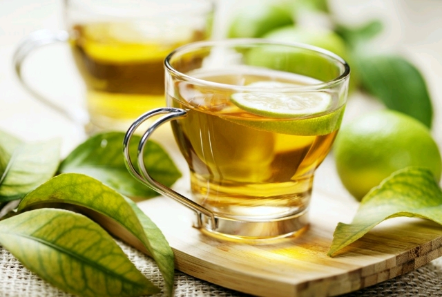 caliente de té verde