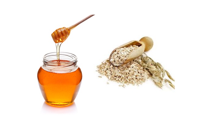 Harina de avena y miel de tratamiento de acné