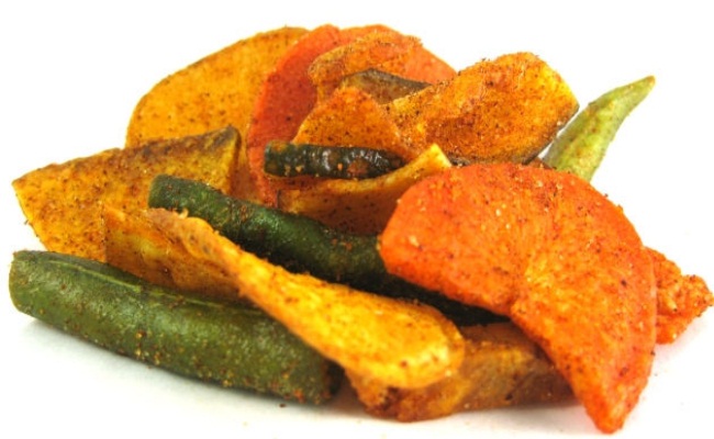 chips de verduras envasadas