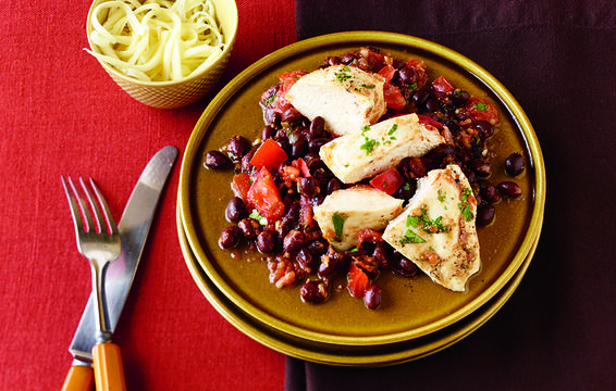 Crockpot pollo marroquí con aceitunas